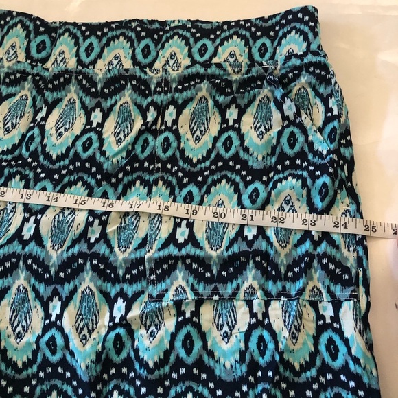 Wildfox Women’s Rayon Relaxed Fit Blue Multicolor Pockets Shorts Plus Size XXL - Picture 9 of 12